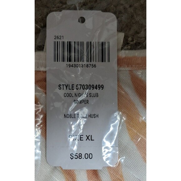 NWT~Women's SOMA Cool Nights Cozy Slub Romper in NOBLE TIGER HUSH XL - Picture 7 of 9